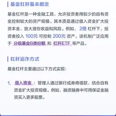 基金杠杆风险解析_股票杠杆资金_基金杠杆运作机制