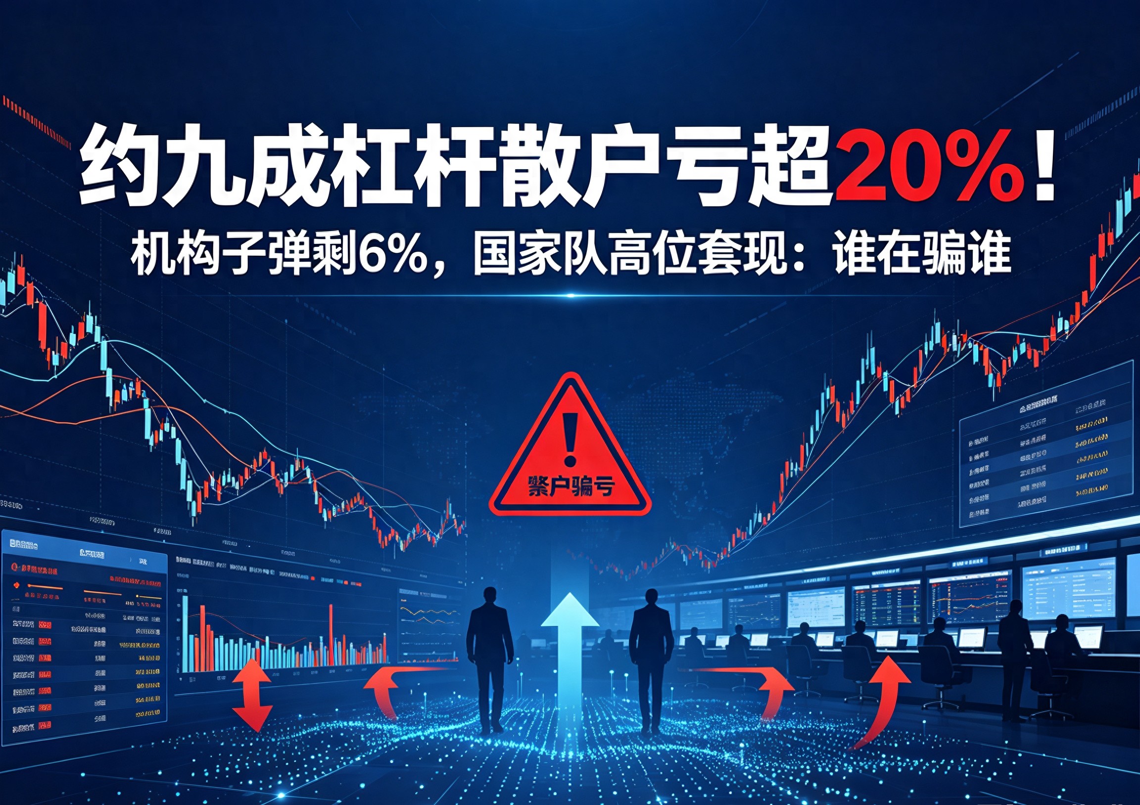 股票杠杆别乱加，普通散户亏两成，机构资金快用完了
